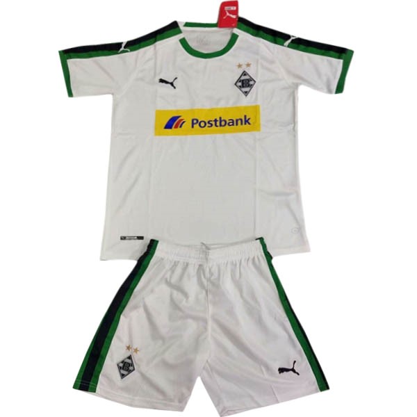 Camiseta Mönchengladbach Primera equipo Niños 2018-19 Blanco Verde